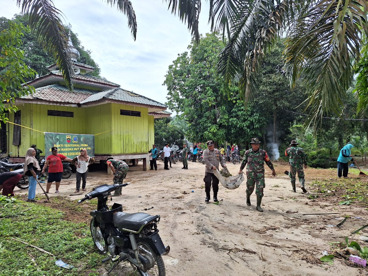 POLSEK BANDAR PULAU IKUTI BHAKTI TERITORIAL PRIMA HUT KE-80 TNI KODIM 0208 ASAHAN