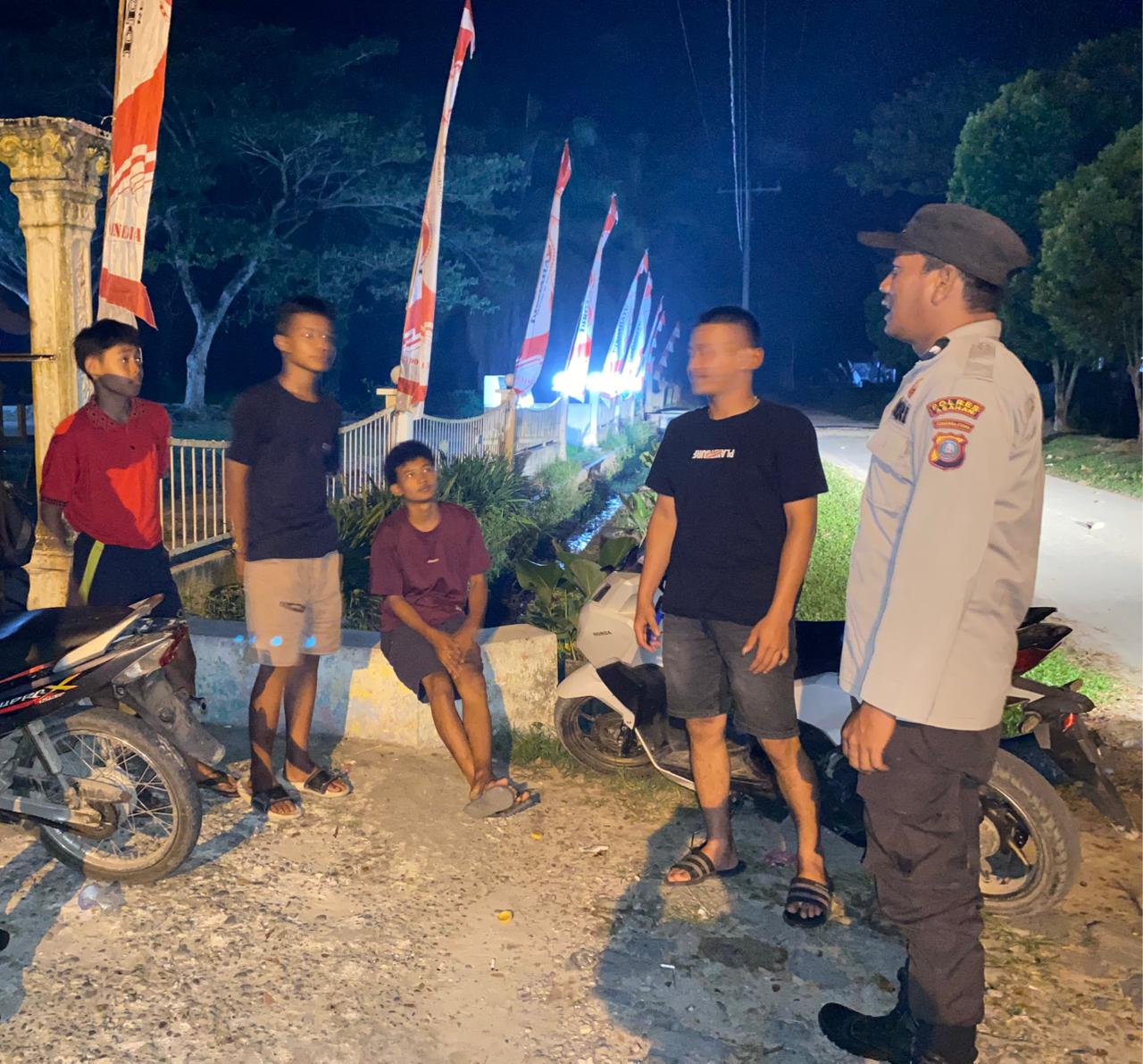 POLSEK BANDAR PULAU GELAR PATROLI BLUE LIGHT CEGAH GENG MOTOR DAN 3C